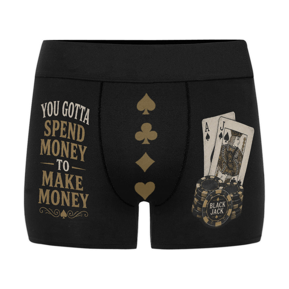 Men's Blackjack Print Boxer Briefs