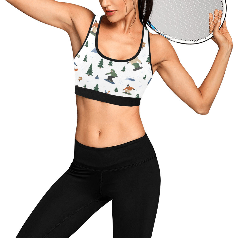 Women's Snowboarding Print Sports Bra