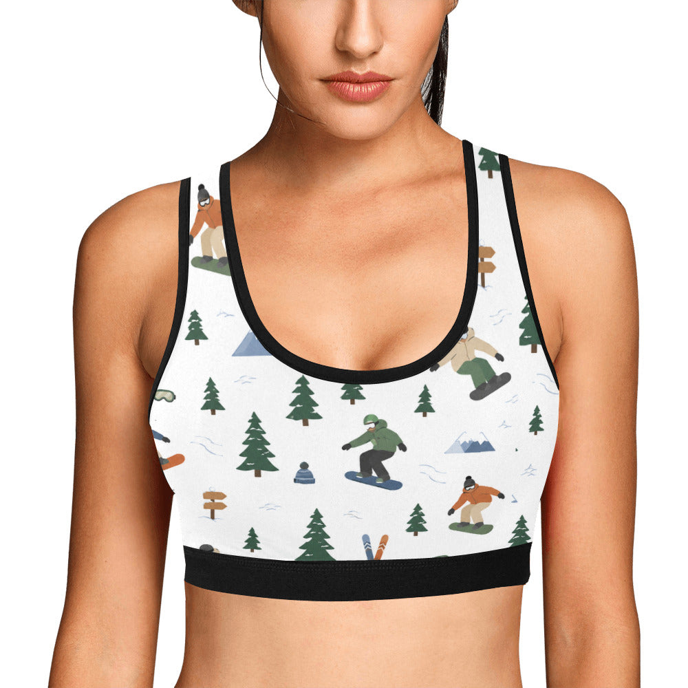 Women's Snowboarding Print Sports Bra